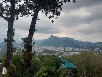 Blick vom Zuckerhut auf die Bucht und den Corcovado mit Christus-Statue @Anette Rietz