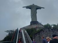 Die Rolltreppe zur Christus-Statue in Rio de Janeiro