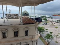 Blick von der Dachterrasse des Museums für moderne Kunst auf das Museum der Zukunft in Rio de Janeiro. @Anette Rietz