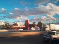 Erster Blick aus dem Busfenster auf Sao Paulo