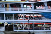 Hängematten auf den Fährschiffen in Manaus