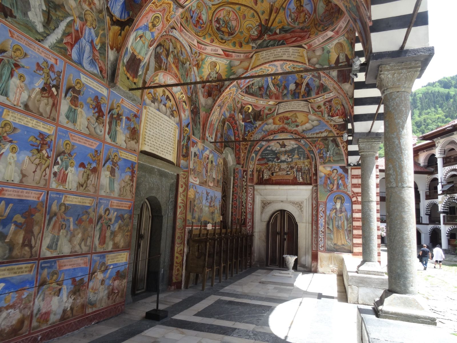 Wandmalerei im Rila Kloster