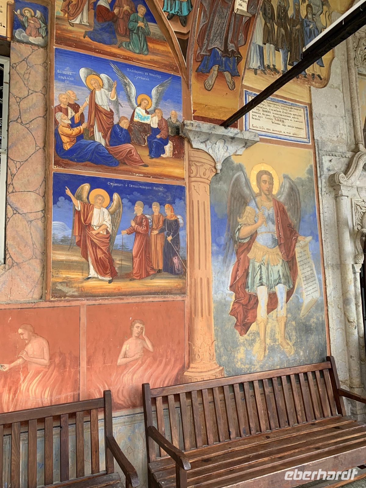 Wandmalerei im Kloster Joachim Osogovski
