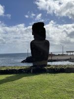 Die erste Moai Statue auf der Osterinsel