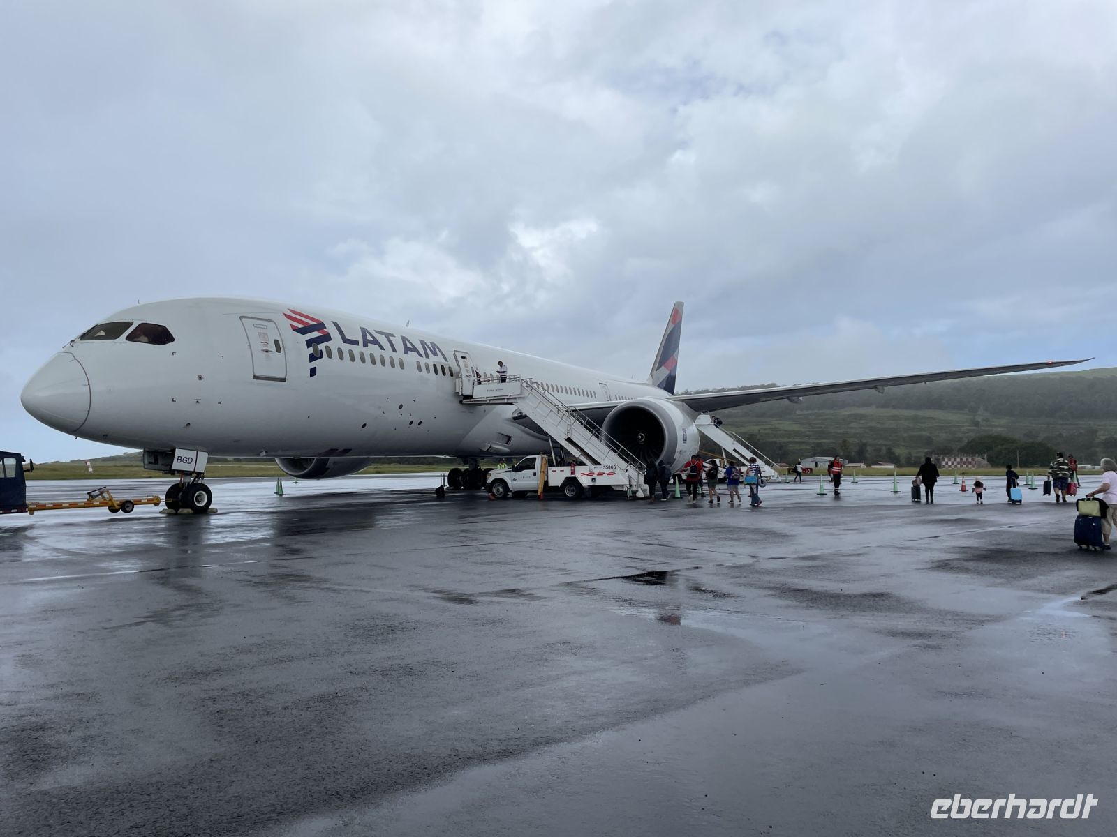 ...und fliegen mit LATAM zurück nach Santiago de Chile