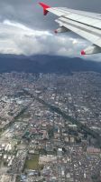 Flug über Bogota