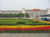 Peking - Tiananmen-Platz Vorbereitungen fÜr den Nationalfeiertag