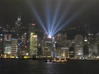 Hongkong - Schifffahrt am Abend