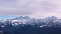 1323 Kathmandu - Flug über den Himalaja - der Mount Everest und der Lothse und der Makalu
