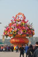 Blumenkorb auf dem Tiananmen-Platz