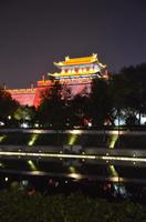 Beleuchtete Stadtmauer von Xi'an, Lichterfahrt