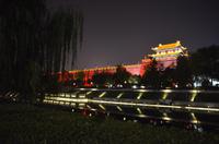 Beleuchtete Stadtmauer von Xi'an, Lichterfahrt