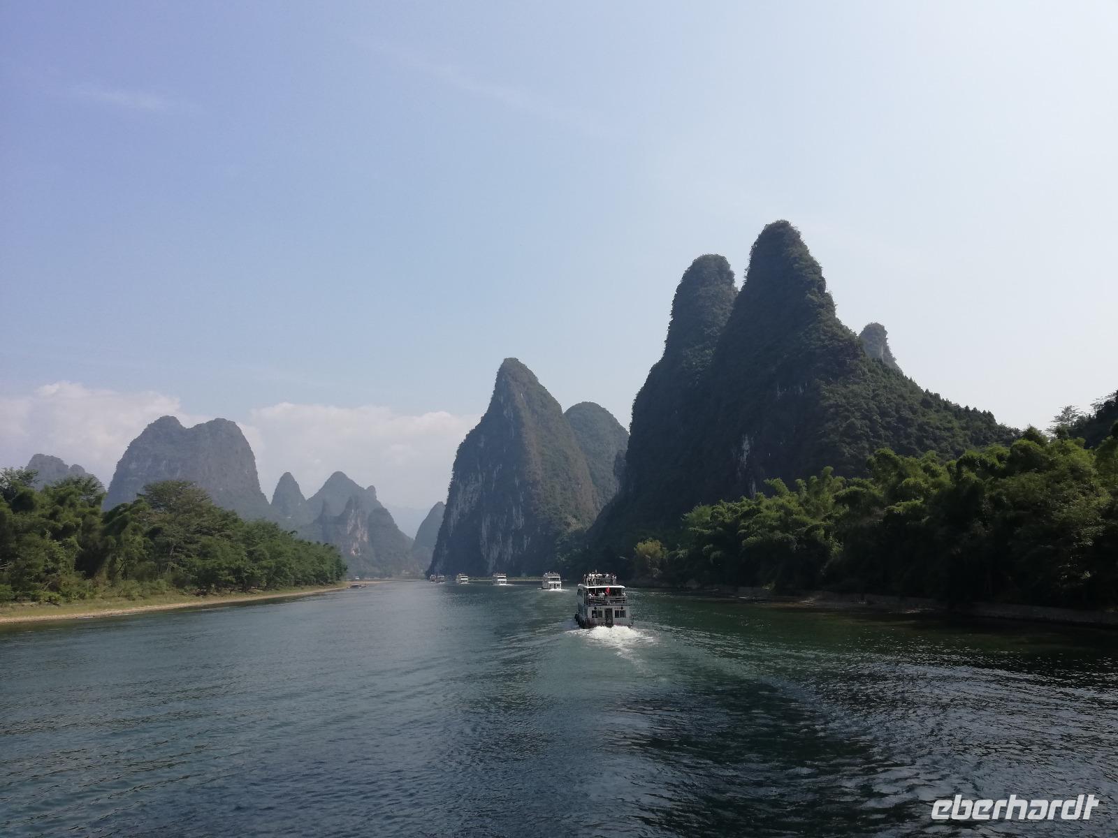 Fahrt auf dem Li-Fluss