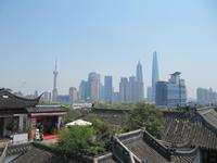 Über den Dächern der Altstadt von Shanghai