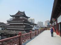 Über den Dächern der Altstadt von Shanghai