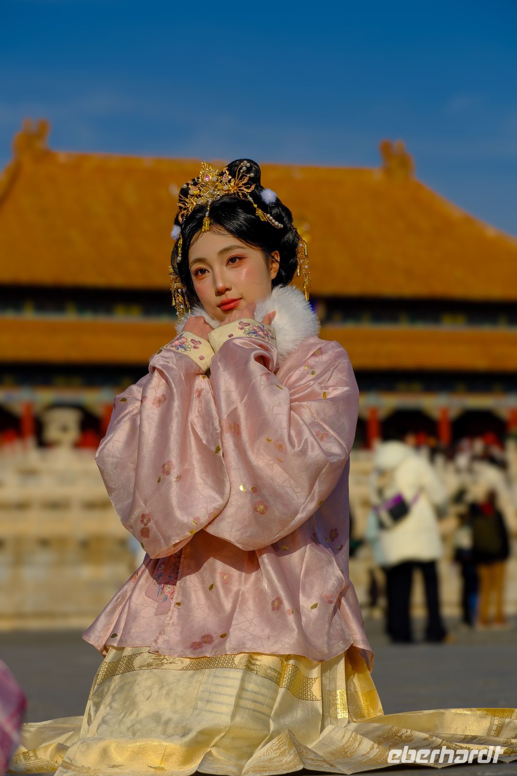 Verkleidete Konkubine in der Verbotenen Stadt in Peking - China