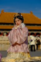 Verkleidete Konkubine in der Verbotenen Stadt in Peking - China