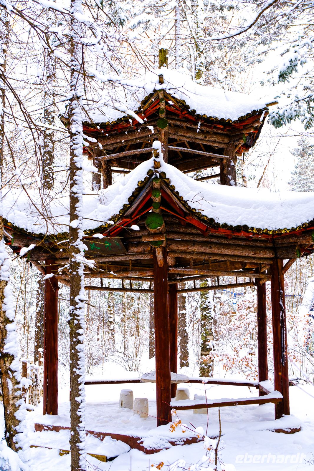 Winterwanderung durch den Vulkanischen Steinwald in Changbaishan - China