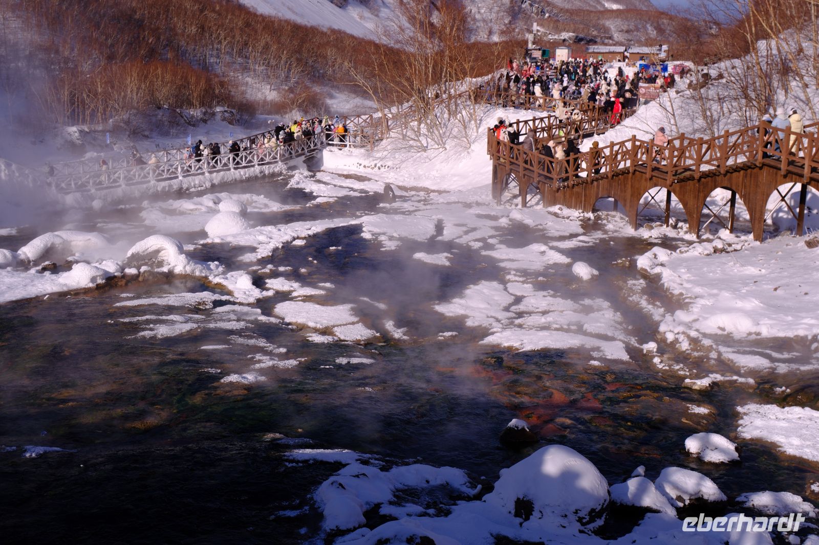 Heiße Quellen im Changbaishan Nationalpark in China