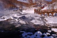 Heiße Quellen im Changbaishan Nationalpark in China