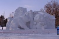 Schnee-Skulpturen Festival in Harbin - China