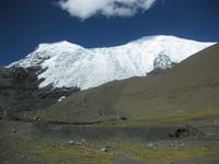 Der Kharola-Gletscher (5560 m) in Sicht