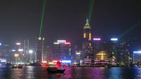 1976_Lichter- und Lasershow an der Skyline von Hongkong