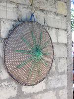 1668 Chitwan-Nationalpark - Rundfahrt mit Ochsenkarren - Besuch in einem Dorf - Hut aus Jute