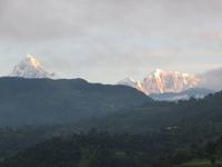 1892 Begna-See - Begna Lake Resort - Blick zum Anapurna - Massiv