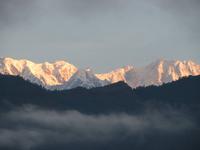1896 Begna-See - Begna Lake Resort - Blick zum Anapurna - Massiv