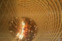 Blick im Tower runter aufs Hyatt Hotel
