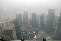 Blick vom Jinmao Tower - leider im Nebel