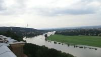 Blick vom Lingnerschloss in Richtung Blaues Wunder