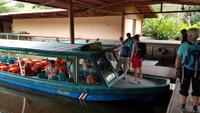 Costa Rica, Turtle Beach Lodge, Abreise mit dem Boot