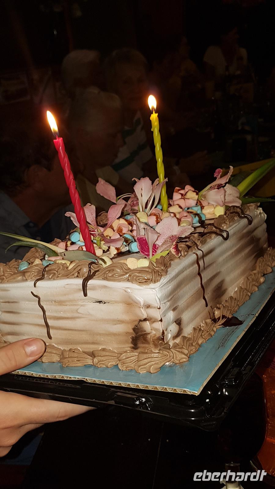 Costa Rica, Puerto Viejo, Restaurant Bikini, wenn 2 Geburtstag haben