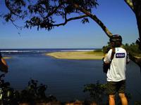hier mündet der Jabillo-Fluss in die Bucht von Coyote