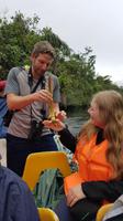 Costa Rica, Turtle Beach Lodge, morgentliche Tierbeobachtung, Nico erntet 