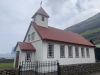 Kirche von Tjørnuvik - Insel Eysturoy . Färöer Inseln