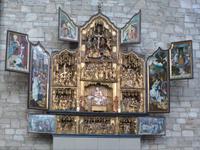 Das Heimbacher Gnadenbild in einem Antwerpener Schnitzaltar.