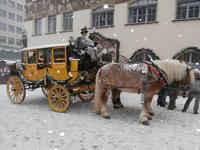 Christkindlesmarkt  in Nürnberg-die Postkutsche kommt