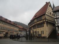 Stolberg (Harz)-rechts das Rathaus,links Hotel zum Kanzler