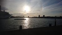 Blick auf Amsterdam von unserem Liegeplatz aus