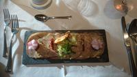 Vitello Tonata, das Essen ist sehr lecker hergerichtet auf der MS Brahms