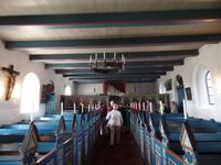 Gestühl in typisch friesischen Farben