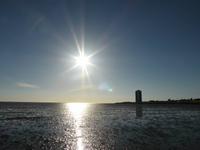 Büsum - Hochhaus im Sonnenuntergang