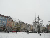 Schneegestöber in Traunstein