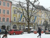 Schneegestöber in Traunstein