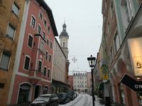 Schneegestöber in Traunstein