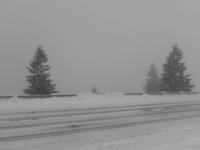 Roßfeldpanoramastraße, mit wenig Panorama aber viel Schnee
