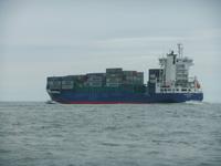 Dieses Containerschiff ist auf dem Weg nach Wilhelmshaven